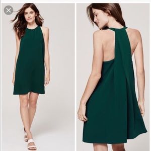 LOFT TBack Trapeze Dress Black